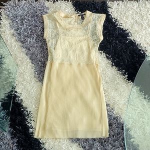COPY - MNG lace pleated mini dress